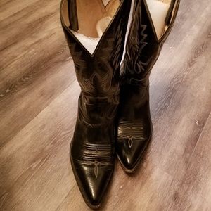 Black cowboy boots